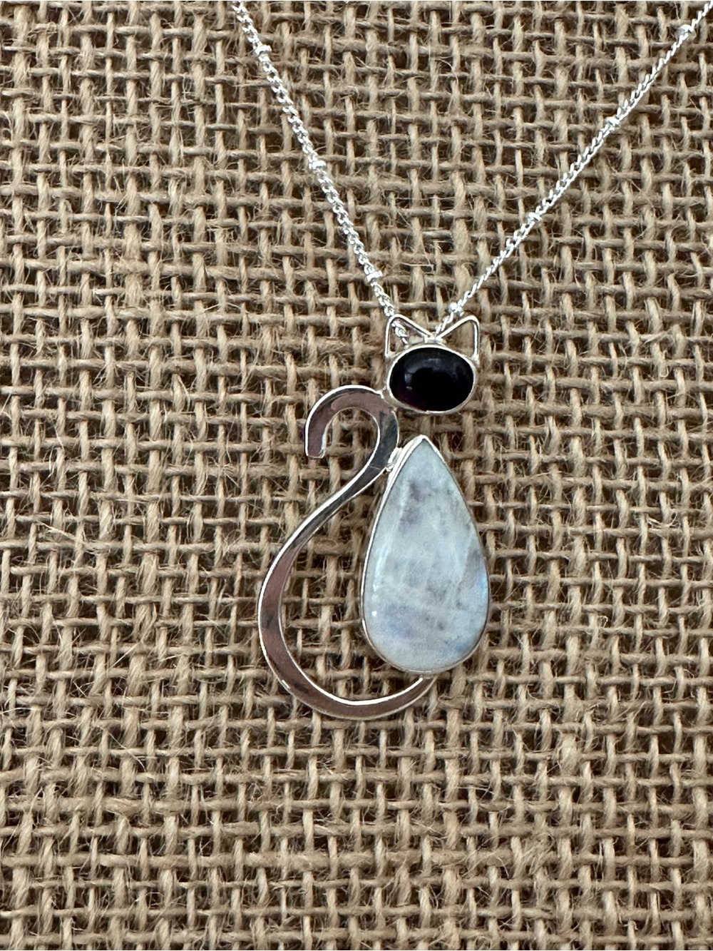 Sterling Silver Cat Pendant